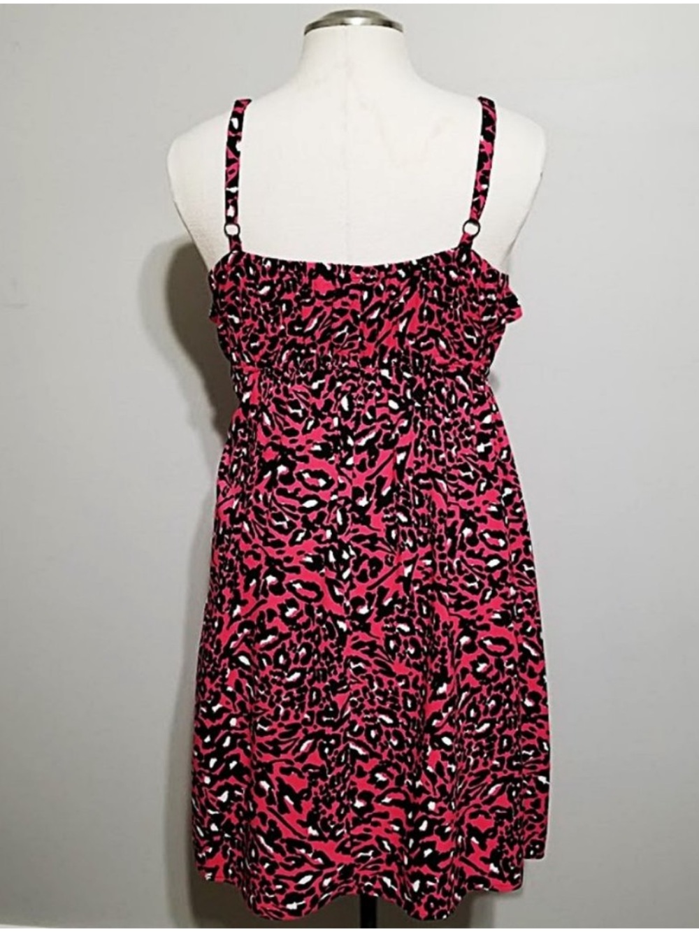 Torrid Cheetah Print Sun Dress Size 2x Womens Plus Hot Pink Leopard Sundress - Picture 4 of 11